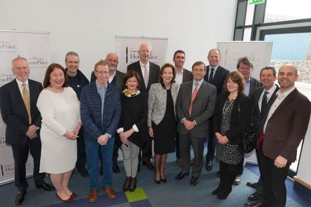 Tourism Ireland board members and senior managers with local tour operators, at the Seamus Heaney Homeplace, Bellaghy.
