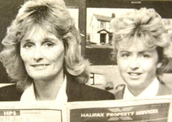 Jennifer Campbell (manager) and Carolyn Rodgers of Larne Branch Halifax Property Services, 1989.