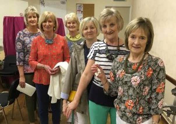 (L to R) Glarryford WI models Carole Alexander, Irene Camac, Pat Nixon, Gwen Gillespie, Vera McBurney and Irene Millar at their recent Visitors' Night Fashion Show