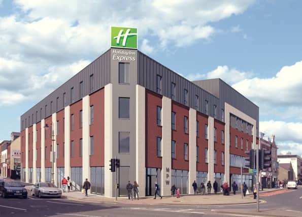 The new hotel will be located at the corner of  Great James Street and Strand Road. INLS 15-702-CON