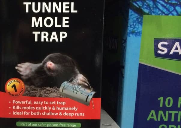 A picture of the tunnel mole trap that was on sale in Homebase in Northern Ireland on Tuesday.