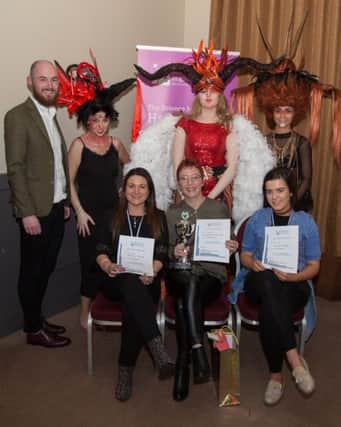 North West Regional College 'Cross Campus Competition' held at the City Hotel. 
Level 3 creative fantasy. 1st place Elizabeth McGarrigle. 2nd place Margaret Woods and 3rd place Seana Canning. 
Photography: Neil Mellon Photography