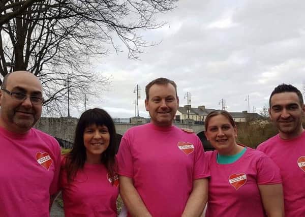 Team Shaz, from left, Paul Whittle, Jayne Stewart, Roy McConville and Carole and John Bell.