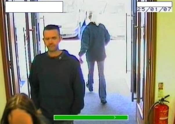 Gerard Conway entering a bank in Cookstown in January 2007