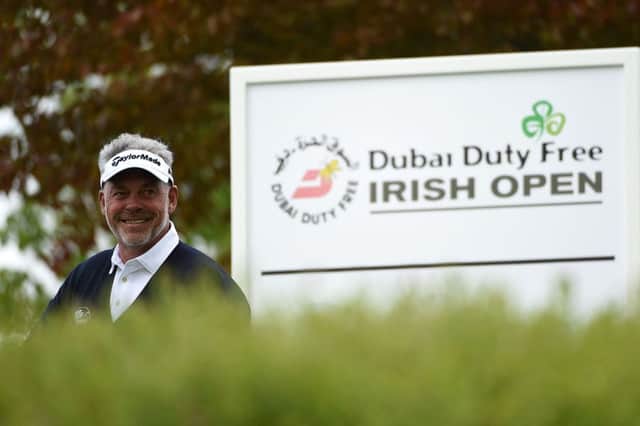 Darren Clarke and Graeme McDowell will join defending champion and tournament host Rory McIlroy at Portstewart Golf Club from July 6-9.  (Photo by Ross Kinnaird/Getty Images)