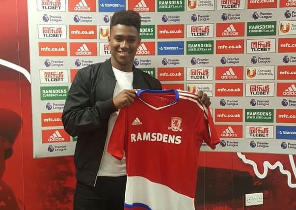 Portadown Youth's Alberto Balde has agreed a deal to join Premier League club Middlesbrough.