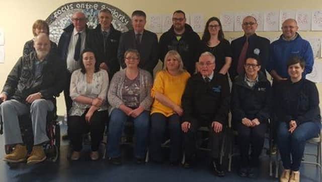 Pictured at The Dunclug Partnership celebration event held on April 3 in the Community Centre.