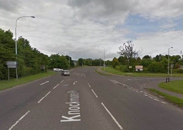 The image of the Knockmore Road/Ballinderry Road junction used as part of the online petition. A traffic island has been installed at the staggered crossroads since this picture was taken. Pic by Google