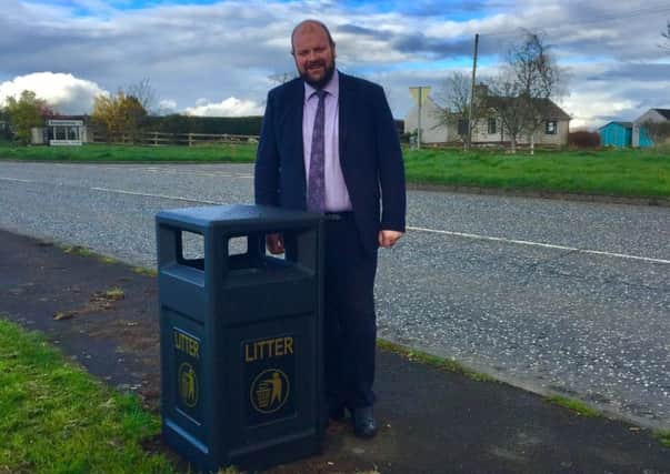 Cllr Mark Baxter has welcomed the installation of new waste bins along the Moygannon Road and Ballynabragget Road.