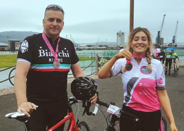 Anna Keenan who together with her dad Paul (pictured) and brother-in-law David will be taking part in the Gran Fondo in aid of the Simon Community.