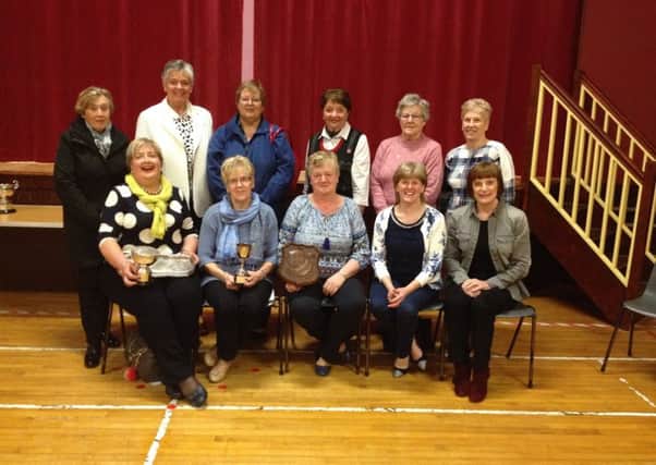 Members of the Muckamore WI Drama Group who took part in the Federation of Womens Institutes of Northern Ireland 2017 Drama Festival which was held in Mountjoy Omagh on April 1 pictured with their awards.