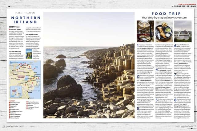 A major, 12-page article showcasing Northern Ireland and its superb food and innovative producers appears in the latest edition of a popular travel magazine in Great Britain.