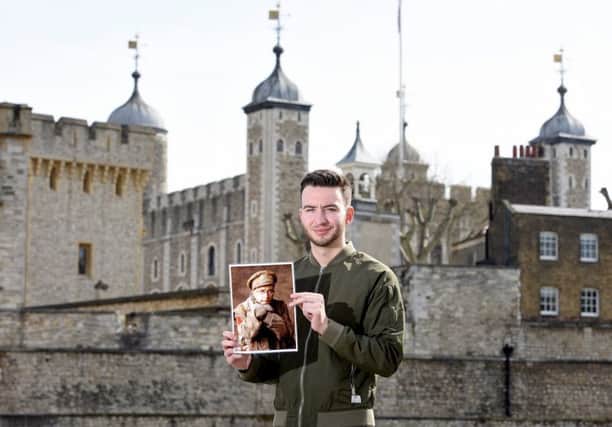 Luke Baldrick from Londonderry-Derry pictured at the Tower of London, a reoccurring location throughout the four series, to reveal his personal connections.