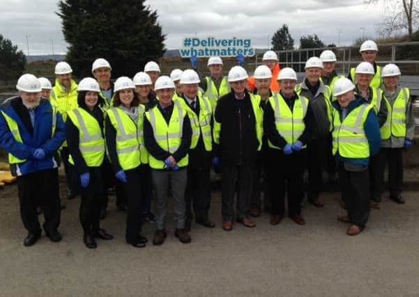 Members of the Rotary Club of Newtownabbey and Newtownabbey PROBUS club at Whitehouse Wastewater Treatment Works.