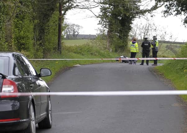 The scene at the accident on Ballymacanellan Road, near Gilford Â©Edward Byrne Photography INBL1717-201EB