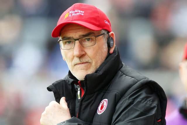 Tyrone manager Mickey Harte at Ulster Minor Football Championship First Round - Derry V Tyrone May 2016. Pic: Lorcan Doherty / Presseye.com