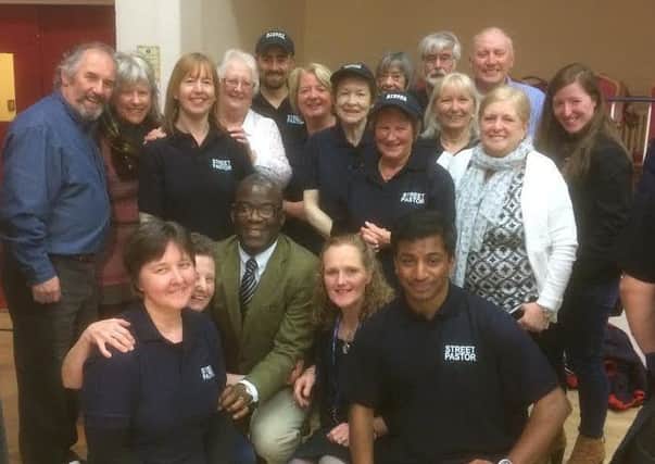 Les pictured with local Street Pastors.