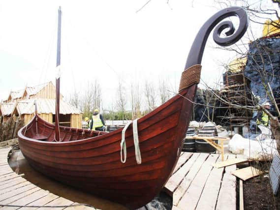 Construction is well under way for a major new Viking-themed flume ride that will open in Tayto Park this June.
