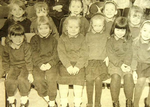 Primary 1 girls from Primate Dixon, Coalisland who were at the Feis in 1996