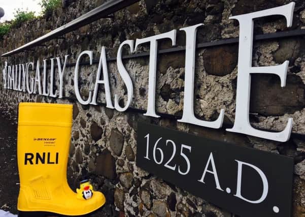 Ballygally Castle supporting the RNLI 'Mayday' campaign