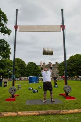 A strongman in competition last year.