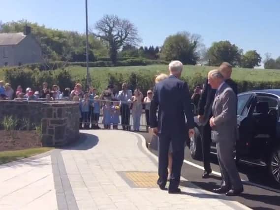 Charles and Camilla arrive at HomePlace