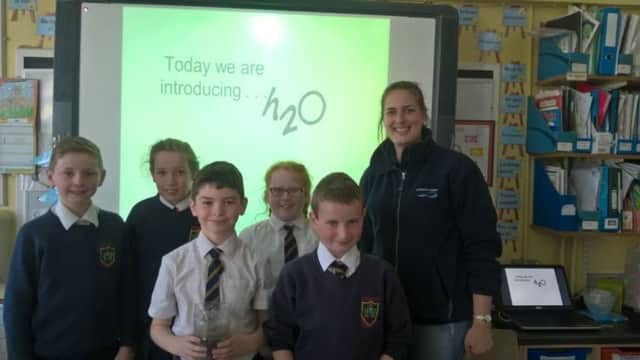 NI Water Education Team pictured at St. Eoghans Primary School in Moneyneaney.