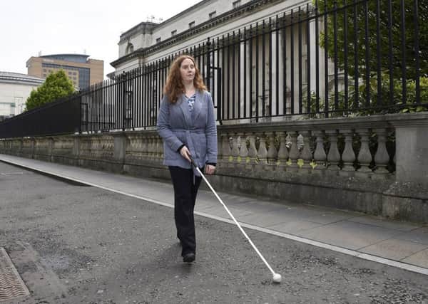 Joanna Toner pictured outside the High Court in Belfast. Pic by Michael Cooper