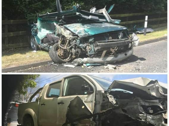 Cars involved in a crash in Portadown
