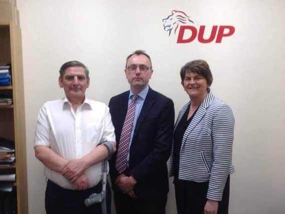 William Lennox with Keith Buchanan and Arlene Foster