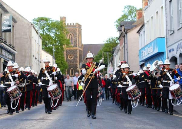 The Band of Her Majestys Royal Marines Scotland in Ballymena.