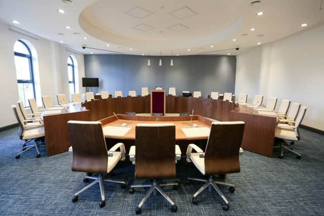 The new-look committee room which has replaced the former council chamber.