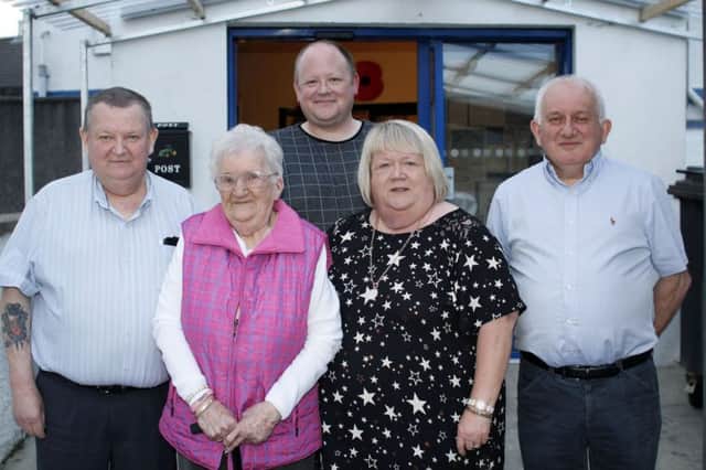 The Stewart family who organised and supported the charity night for Friends of the Cancer Centre, Belfast. Included are from left - Robert, (mum) Hilda, James, Elizabeth and Nigel.