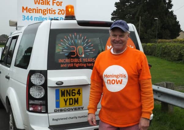 Charity campaigner Steve Dayman who will pass through East Antrim en route to raise funds for Meningitis Now.
