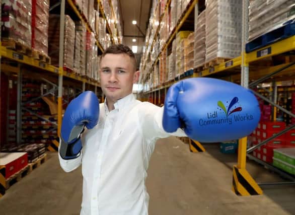 Champion Boxer Carl Frampton backs supermarket heavyweight Lidl in its search to find Northern Irelands most deserving community groups through Lidl Community Works.