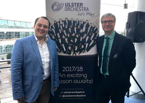 Cllr Alexander Redpath (left) with Ulster Orchestra Managing Director Richard Wigley.