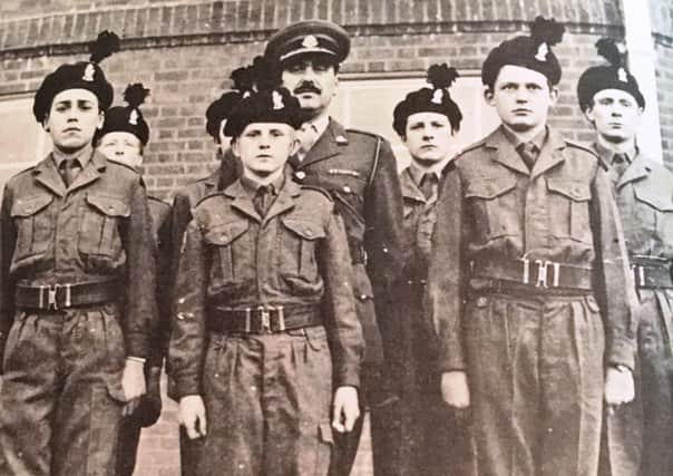 Boys of the Lisburn Cadet Unit with Major C Lindsay