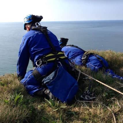 Coleraine and Ballycastle Coastguard Rescue Teams were tasked to the cliffs . File image