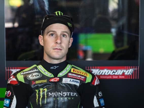 Jonathan Rea crashed out of race one at Donington Park.