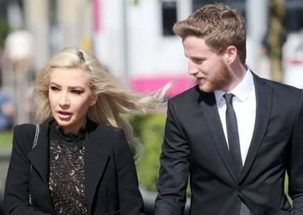 Former Coleraine FC footballer Eunan O'Kane and B elfast model Laura Lacole. O'Kane a midfielder with Leeds United and Ms Lacole  were challenging the denial of legal status for their humanist wedding.