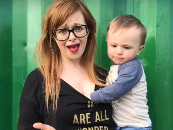 Riona O'Connor pictured with her son.