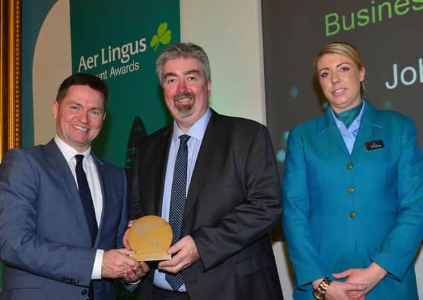 Declan Kearney, Director of Communications, Aer Lingus, John Toner, WIS Group and Jo Freeman, cabin crew member.