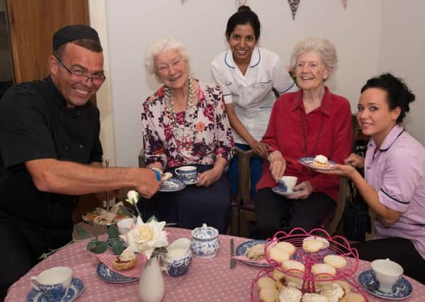 Chef Lawrence Foley, Rose Brady, Staff Nurse Blessy Jose, Violet Barkley, and Care Assistant Stephanie Meehan.