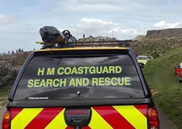 Coleraine Coastguard Rescue Team, assisted by colleagues from Ballycastle, were tasked in support of the Ambulance Service to the Giant's Causeway, where an elderly man had stumbled and sustained a head injury. The incident was resolved by Ambulance personnel as the Coastguard units arrived on scene.