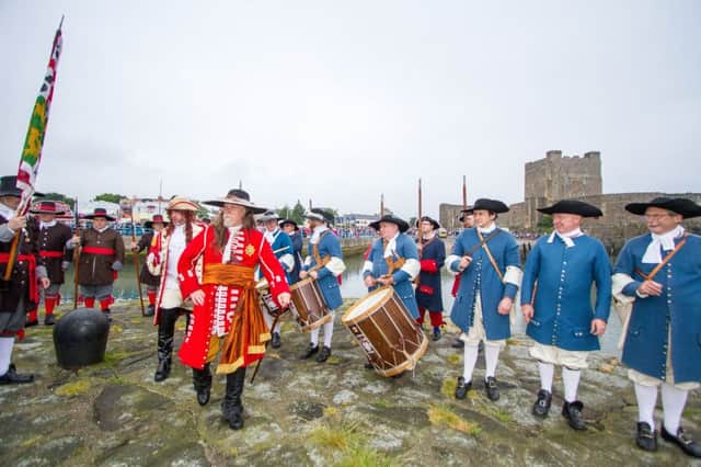 King William III will land in Carrickfergus this weekend as the town hosts the inaugural Royal Landing. The annual pageant will be the highlight of a four-day festival, incorporating culture, music and pageantry. Photo by Graham Curry