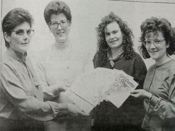 Foyle Playgroup Association members Marion McGeehan, Brenda Ferguson, Caroline Devenney and Bridget Murrary in 1989.