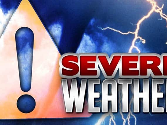 The Met Office issued the severe weather warning on Wednesday morning.