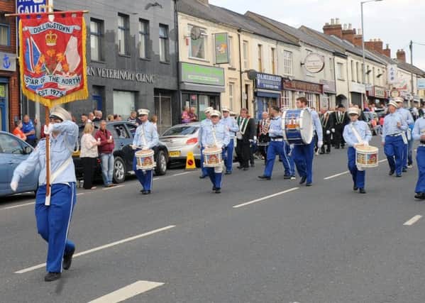 Dollingstown Star of the North Flute Band pictured at the Last Saturday of August Demonstration in Lisburn.