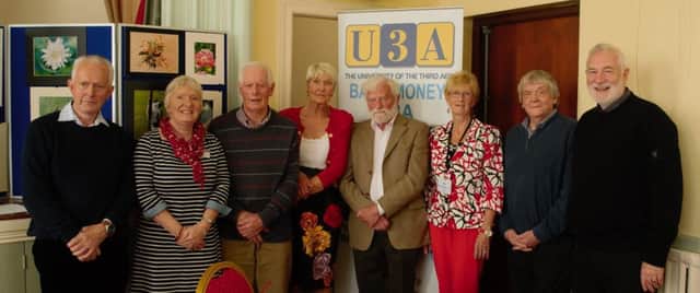 Ballymoney U3A committee members with guest speaker Alex Elder who gave a very interesting insight into much of the last 50 years politics from the unusual angle of a Hansard Reporter.