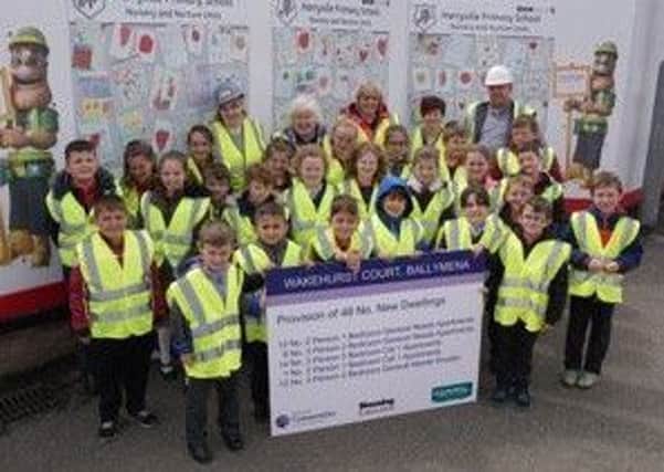 EHA Group have partnered with Harryville Primary school to enter the Ivor Goodsite Hoarding competition launched by the Considerate Constructors Scheme.